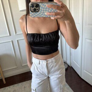 Princess Polly - Black Crop Top